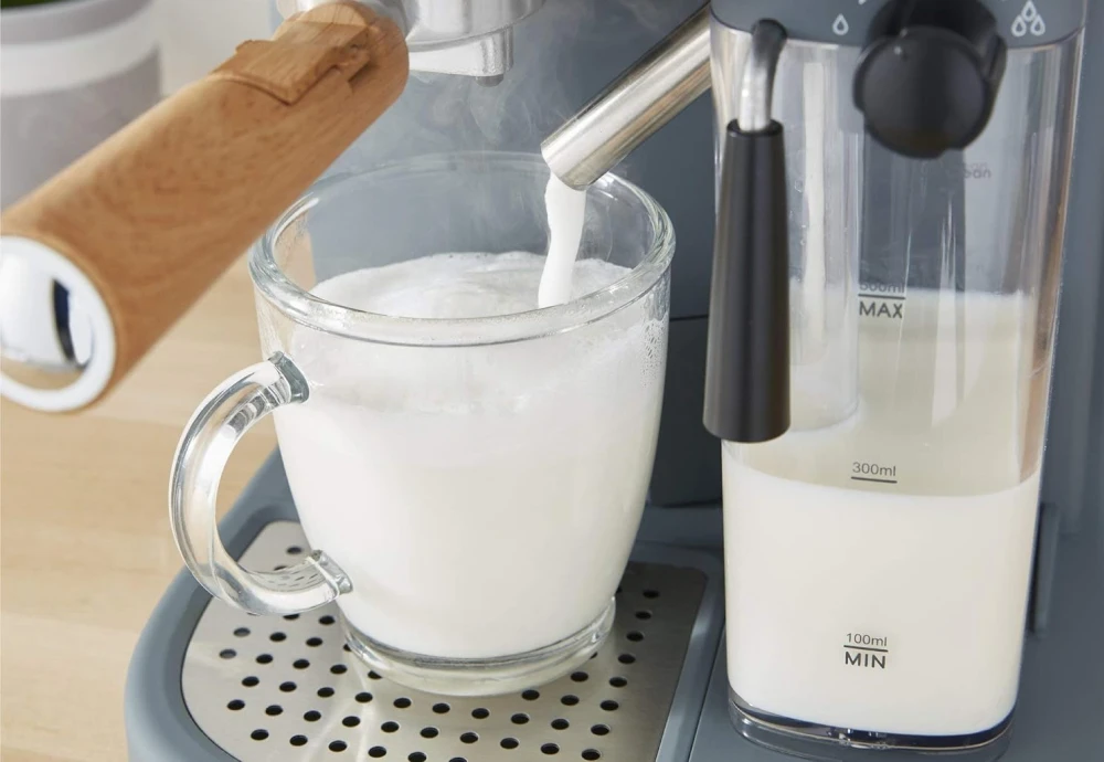 espresso machine with steamer and grinder